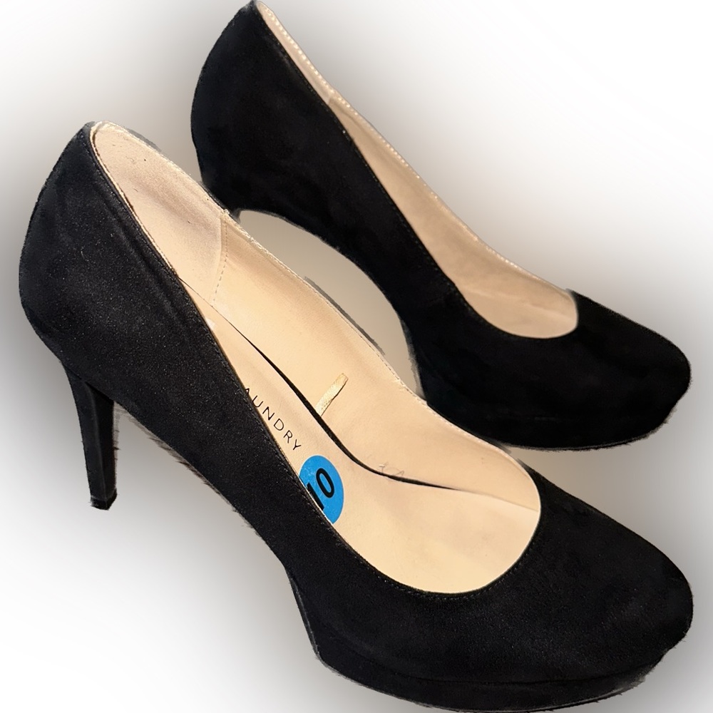 Chinese Laundry Black Suede Platform Pumps size 10 - Picture 3 of 9